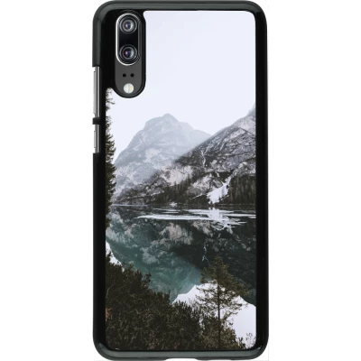 Coque Huawei P20 - Winter 22 snowy mountain and lake