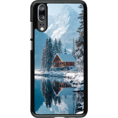 Coque Huawei P20 - Winter 25 Winter house forest day