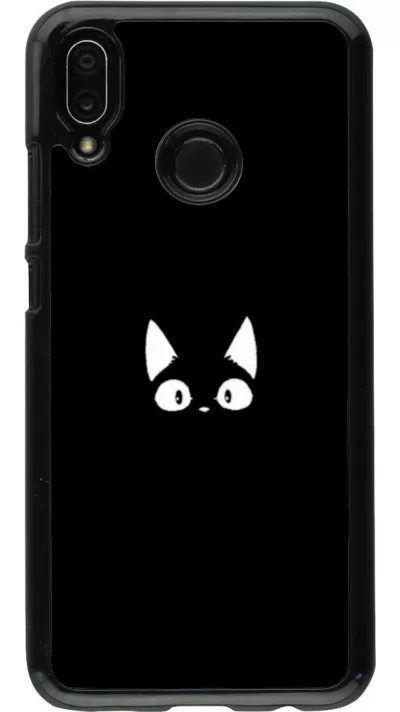 Hülle Huawei P20 Lite - Funny cat on black