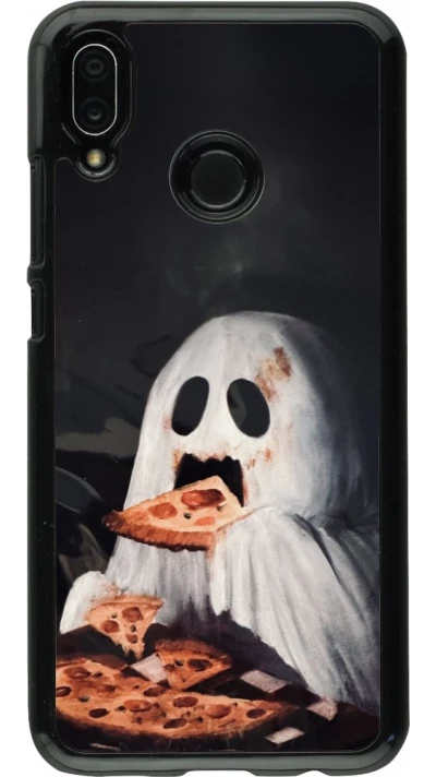 Huawei P20 Lite Case Hülle - Halloween 2026 Ghost eating pizza