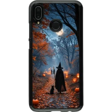 Huawei P20 Lite Case Hülle - Halloween 2026 Witch with a cat