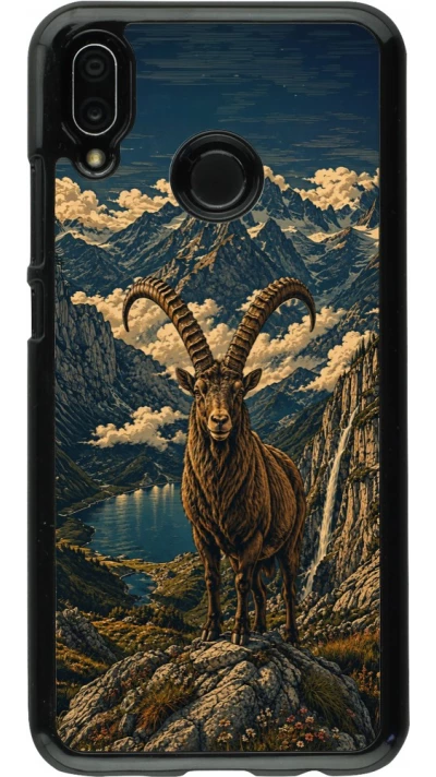 Coque Huawei P20 Lite - Linocut Bouquetin