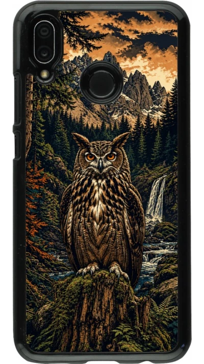 Coque Huawei P20 Lite - Linocut Grand-Duc