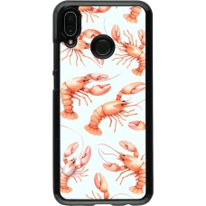 Huawei P20 Lite Case Hülle - Muster von pastellfarbenen Hummern