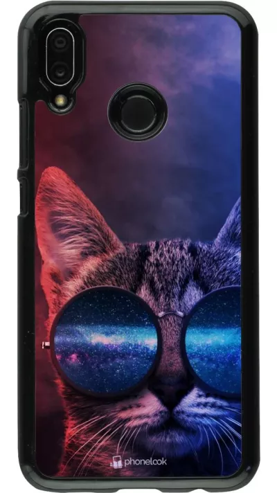 Hülle Huawei P20 Lite - Red Blue Cat Glasses