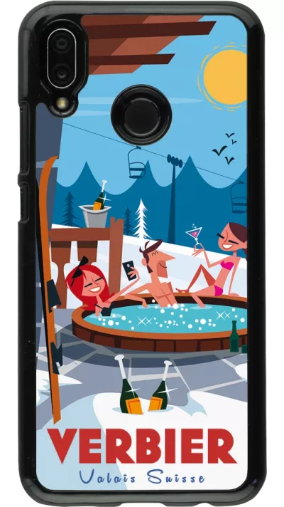 Huawei P20 Lite Case Hülle - Verbier Mountain Jacuzzi