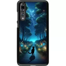 Huawei P20 Pro Case Hülle - Schwarze Katze Spaziergang