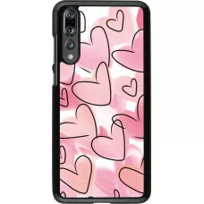 Huawei P20 Pro Case Hülle - Easter 2023 pink hearts