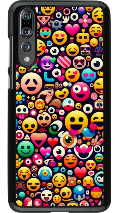Huawei P20 Pro Case Hülle - Emoji Mix Farbe