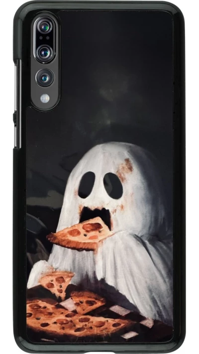 Coque Huawei P20 Pro - Halloween 2026 Ghost eating pizza