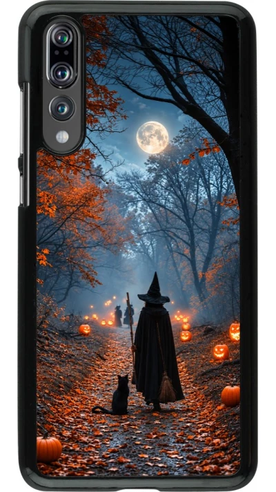 Coque Huawei P20 Pro - Halloween 2026 Witch with a cat