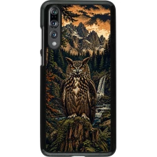 Coque Huawei P20 Pro - Linocut Grand-Duc