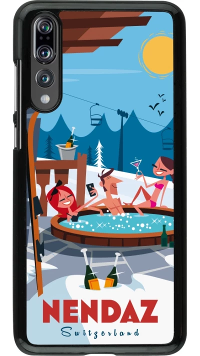 Huawei P20 Pro Case Hülle - Nendaz Mountain Jacuzzi