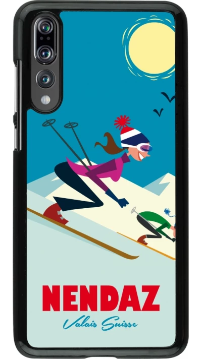 Huawei P20 Pro Case Hülle - Nendaz Ski Downhill