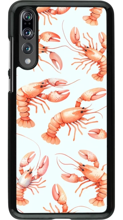 Huawei P20 Pro Case Hülle - Muster von pastellfarbenen Hummern
