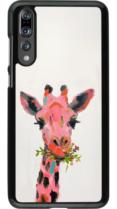Huawei P20 Pro Case Hülle - Pink Girafe Paint