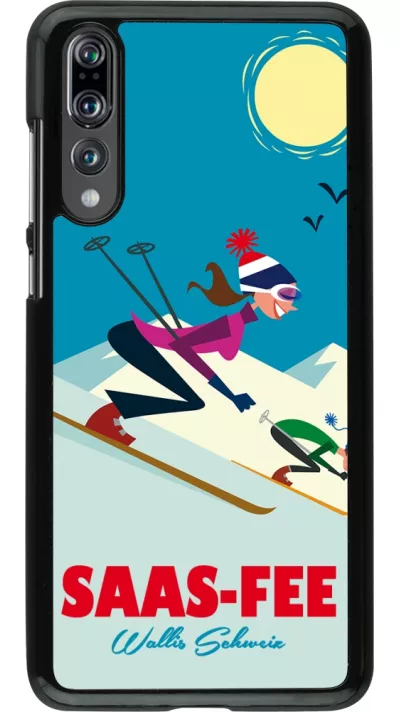 Huawei P20 Pro Case Hülle - Saas-Fee Ski Downhill