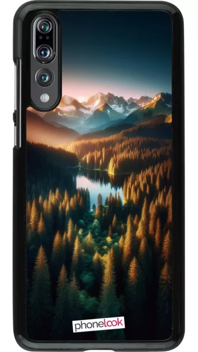 Huawei P20 Pro Case Hülle - Sonnenuntergang Waldsee