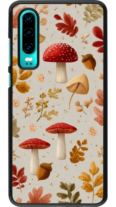 Coque Huawei P30 - Autumn 26 Mushrooms and leaves