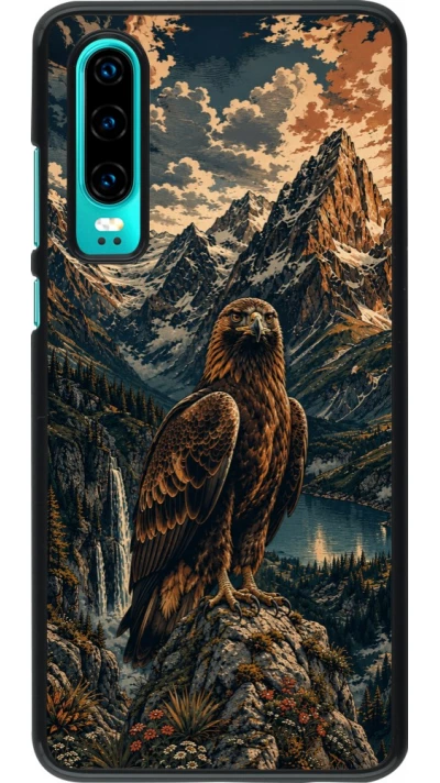 Coque Huawei P30 - Linocut Aigle Royal