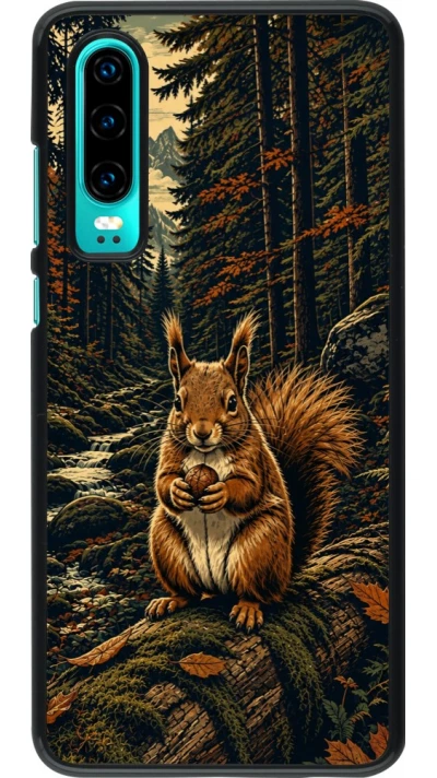 Coque Huawei P30 - Linocut Ecureuil