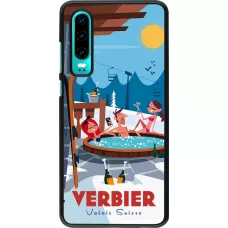 Coque Huawei P30 - Verbier Mountain Jacuzzi