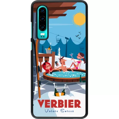 Coque Huawei P30 - Verbier Mountain Jacuzzi