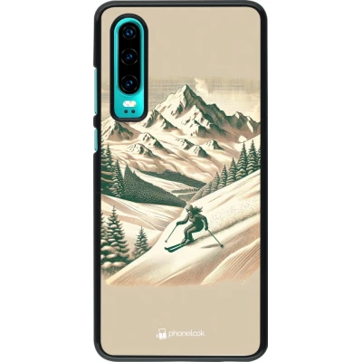Coque Huawei P30 - Vintage Ski Mountain