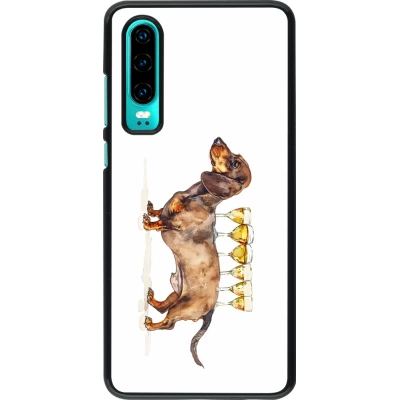 Coque Huawei P30 - Wine Teckel