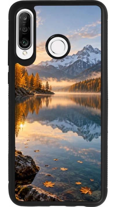 Coque Huawei P30 Lite - Silicone rigide noir Autumn 26 Autumn lake