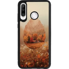 Huawei P30 Lite Case Hülle - Silikon schwarz Autumn 26 Autumn leaf