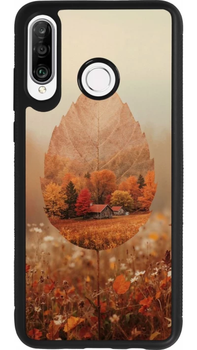 Coque Huawei P30 Lite - Silicone rigide noir Autumn 26 Autumn leaf