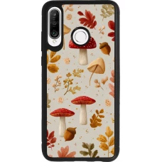 Coque Huawei P30 Lite - Silicone rigide noir Autumn 26 Mushrooms and leaves