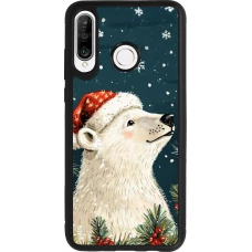 Coque Huawei P30 Lite - Silicone rigide noir Christmas 25 Bear