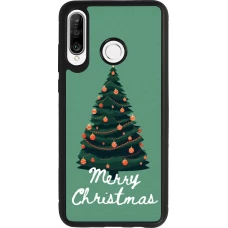 Coque Huawei P30 Lite - Silicone rigide noir Christmas 25 Xmas Tree