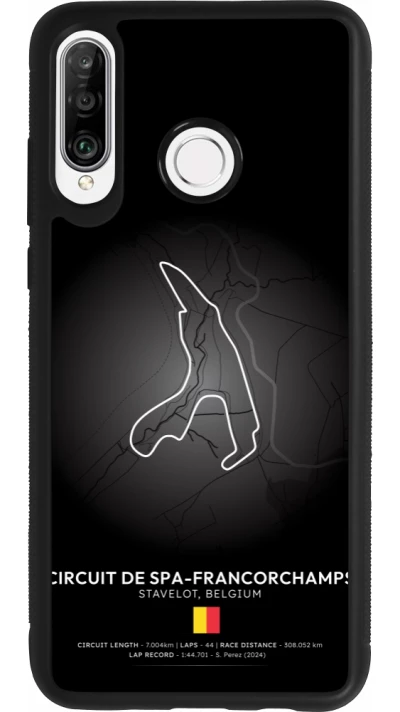Coque Huawei P30 Lite - Silicone rigide noir F1 Track 2025 Belgium