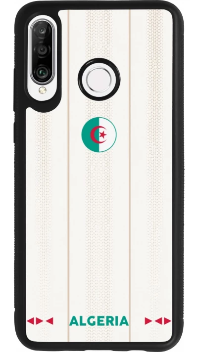Coque Huawei P30 Lite - Silicone rigide noir Maillot de football Algérie 2026 personnalisable