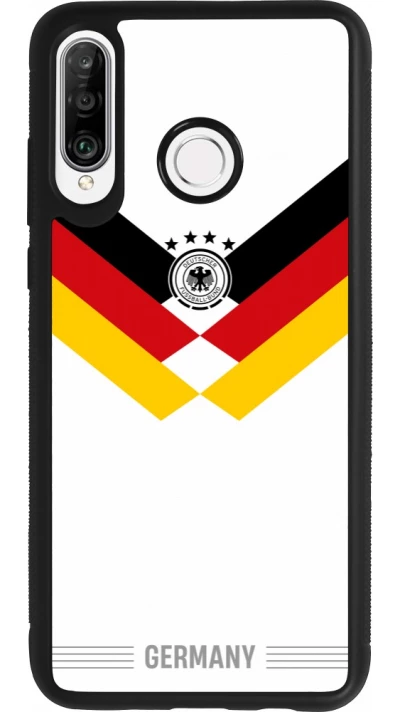 Coque Huawei P30 Lite - Silicone rigide noir Maillot de football Allemagne 2026 personnalisable