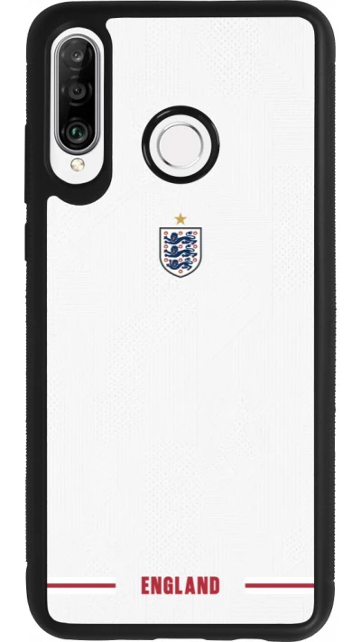 Coque Huawei P30 Lite - Silicone rigide noir Maillot de football Angleterre 2026 personnalisable
