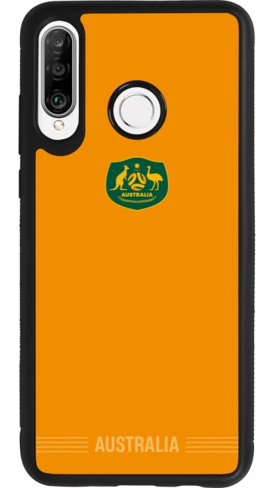 Coque Huawei P30 Lite - Silicone rigide noir Maillot de football Australie 2026 personnalisable