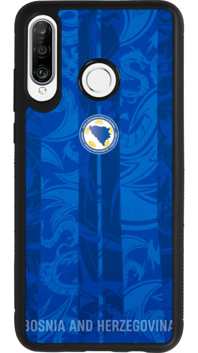 Coque Huawei P30 Lite - Silicone rigide noir Maillot de football Bosnie-Herzégovine 2026 personnalisable