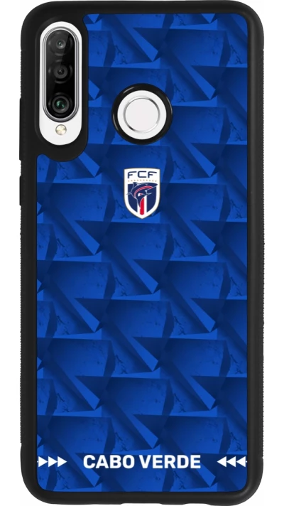 Coque Huawei P30 Lite - Silicone rigide noir Maillot de football Cap-Vert 2026 personnalisable