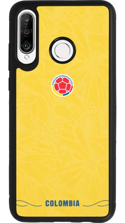 Coque Huawei P30 Lite - Silicone rigide noir Maillot de football Colombie 2026 personnalisable