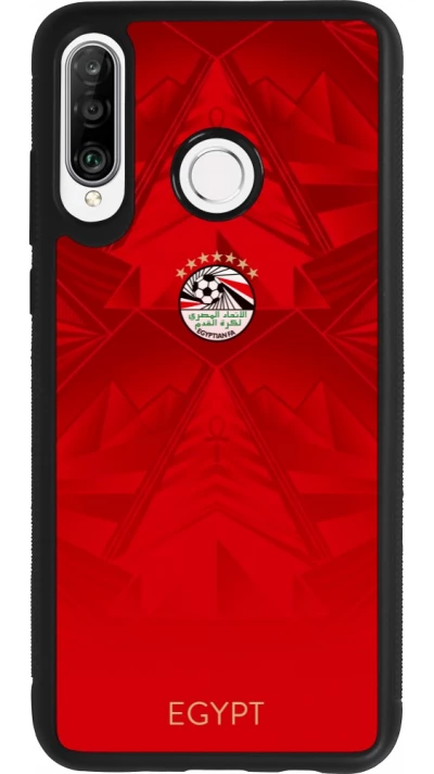 Coque Huawei P30 Lite - Silicone rigide noir Maillot de football Égypte 2026 personnalisable