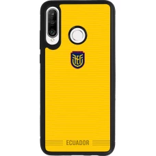 Coque Huawei P30 Lite - Silicone rigide noir Maillot de football Équateur 2026 personnalisable
