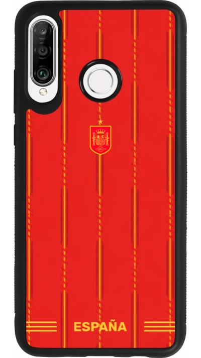 Huawei P30 Lite Case Hülle - Silikon schwarz Spanien 2026 personalisierbares Fussballtrikot