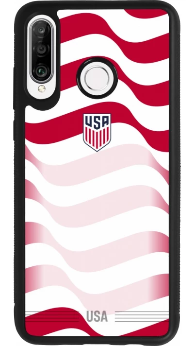 Huawei P30 Lite Case Hülle - Silikon schwarz Vereinigten Staaten 2026 personalisierbares Fussballtrikot