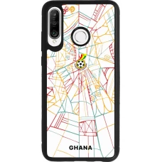 Coque Huawei P30 Lite - Silicone rigide noir Maillot de football Ghana 2026 personnalisable