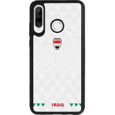 Coque Huawei P30 Lite - Silicone rigide noir Maillot de football Irak 2026 personnalisable