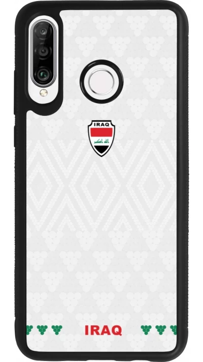 Coque Huawei P30 Lite - Silicone rigide noir Maillot de football Irak 2026 personnalisable